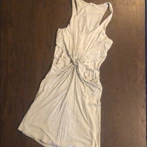 Grey Joie tank dress with front knot detail.